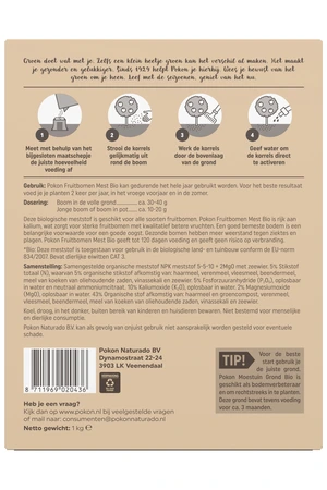 Pokon Bio Fruitbomen Mest - 1kg - afbeelding 2