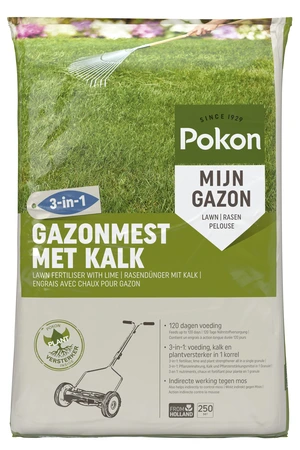 Pokon Gazonmest met Kalk 16,8kg voor 250mВ - afbeelding 2