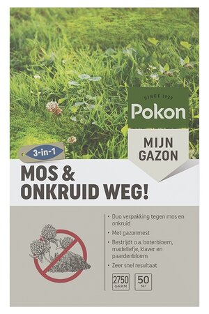 Pokon Mos en Onkruid Weg! (3 in 1)  50m2 - afbeelding 1
