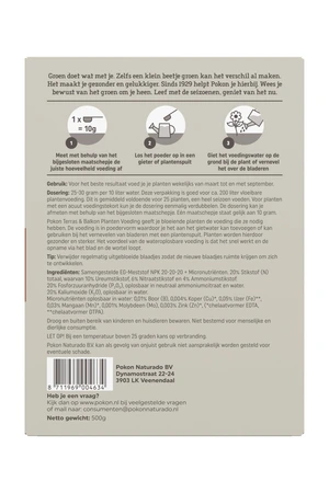 Pokon Terras & Balkon Planten Wateroplosbare Voeding 500gr - afbeelding 2