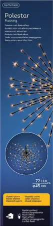 Poolster (1 stuk) 72 LED Ø 45 cm warm wit - afbeelding 1