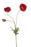 Poppy spray red 75cm