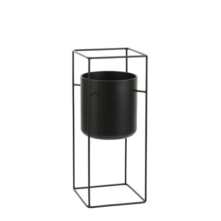 Porte pot op standaard zwart - l20xb20xh50cm