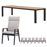 Portland dining set hoog voor 8 personen (teak) - afbeelding 1