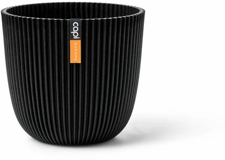 Capi Pot bol Groove 28x27 textiel zwart