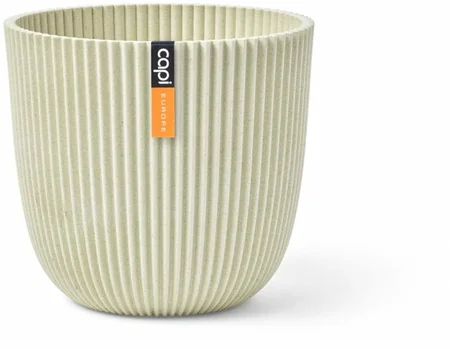 Capi Pot bol Groove 28x27 zaagsel beige