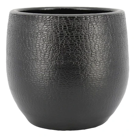 Pot Bora d27h25cm zwart mat - afbeelding 1