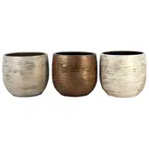 Pot Funchal d34 h32cm gold/brown/white (1 stuk, diverse kleuren)