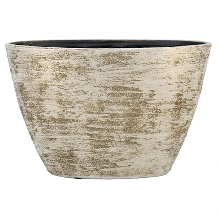 Pot Funchal ovaal 32x14x22cm wit 2x - afbeelding 1