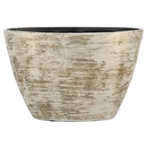 Pot Funchal ovaal 32x14x22cm wit 2x