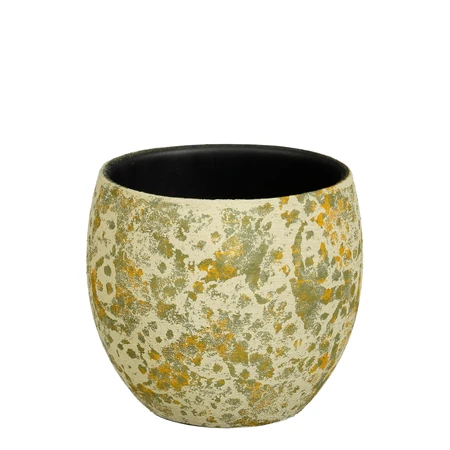 Nikai pot rond groen - h16xd17cm