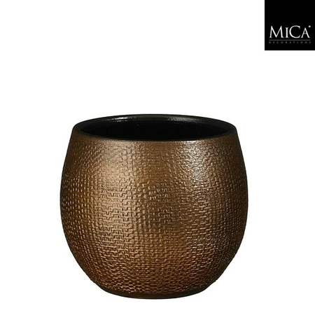 Pot Porto d15h14cm brons metalliek