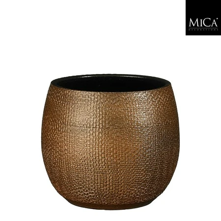 Pot Porto d18h16cm brons metalliek