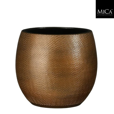 Pot Porto d25h23cm brons metalliek