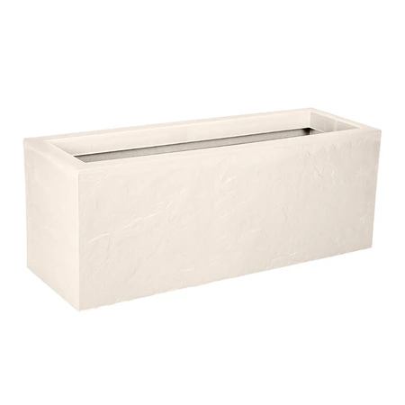 Pot rechthoek Volcania Up 79,5 x 29,5 x 29,5 cm beige limestone - afbeelding 2