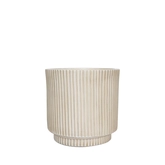 Pot Ribbel Verhoogd Fibre Clay D 24 X H 24 Cm Beige
