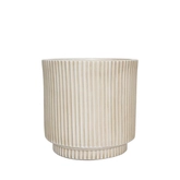 Pot Ribbel Verhoogd Fibre Clay D 30 X H 30 Cm Beige