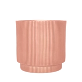 Pot Ribbel Verhoogd Fibre Clay D 37 X H 37 Cm Zalm