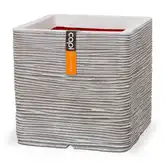 Pot vierkant Rib NL 40x40x40 ivoor
