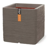 Pot vierkant Rib NL 50 x 50 x 50 warm taupe