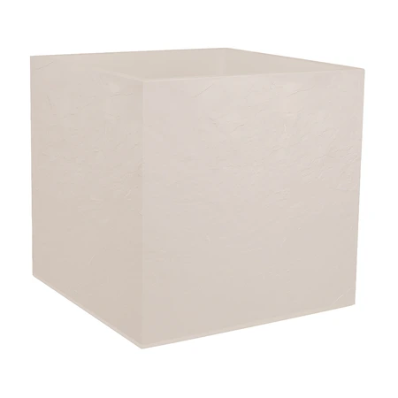 Pot vierkant Volcania 39,5 x 39,5 x 43,5 cm beige limestone - afbeelding 1