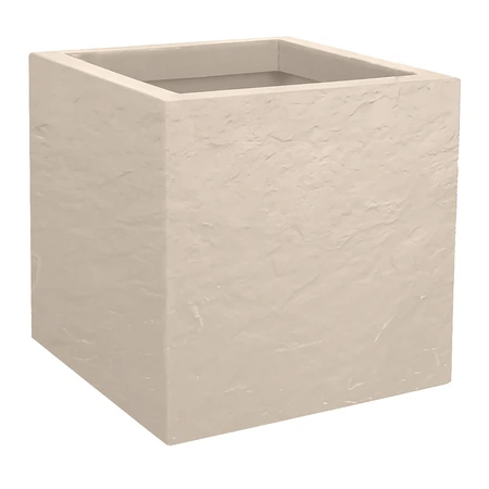 Pot vierkant Volcania Up 29,5 x 29,5 x 29,5 cm beige limestone - afbeelding 2