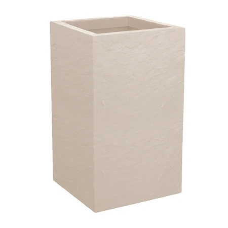 Pot vierkant Volcania Up 29,5 x 29,5 x 49,5 cm beige limestone - afbeelding 2