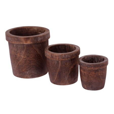 Pot Zwart gebrand D21x20 - afbeelding 2