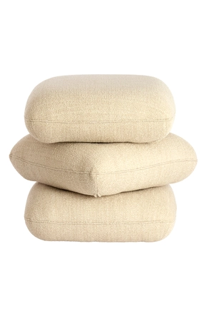 Light & Living Pouf 44,5x44,5x44,5 cm LAURIE cream - afbeelding 1