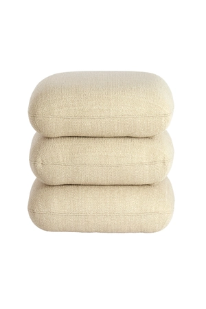 Light & Living Pouf 44,5x44,5x44,5 cm LAURIE cream - afbeelding 2