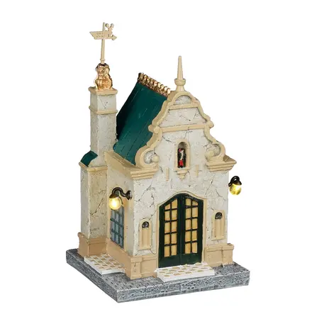 Prinses op de erwt met licht - l9,5xb9xh14cm