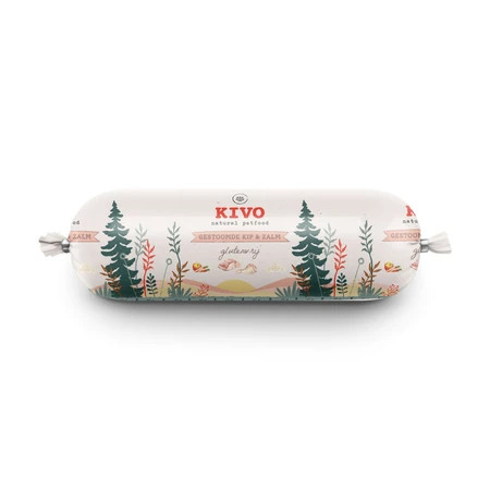 Kivo gestoomde kip&zalm 600gr