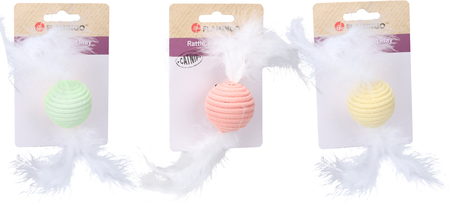 SPEELGOED POPPY BAL MET VEREN MEERDERE KLEUREN 23x4,5x4,5CM - afbeelding 2
