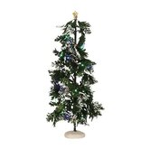 Snowy Conifer with lights battery operated - h40xd14cm