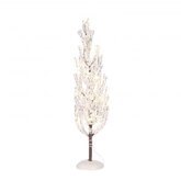 Snowy tree with warm white light battery operated - l12xw12xh30cm