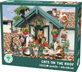 Mr. Broccoli Puzzel 1000 Stukjes - Cats on the Roof - Legpuzzel Katten en Poezen op het Dak