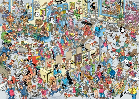 PUZZEL JVH BIJ DE KAPPER 1000 07.22 - afbeelding 2