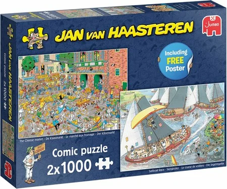 Jan van Haasteren - De Kaasmarkt & Skûtsjesilen - 2x1000 stukjes puzzel