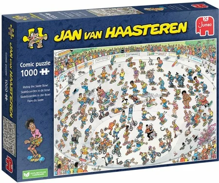 Jan van Haasteren - Skateboarden In De Bowl - 1000 stukjes puzzel