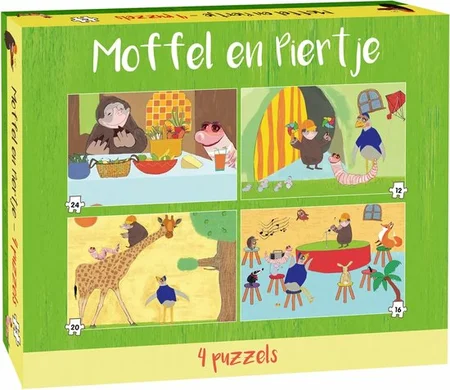 Puzzel Moffel en Piertje 4 in 1