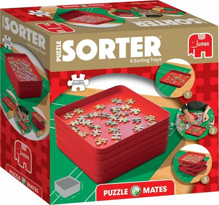 Puzzel sorteerbakjes 6 stuks 20x20 cm