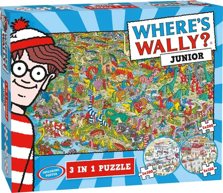 Puzzel where's Wally 3 in 1