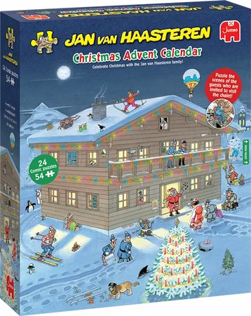 Jan van Haasteren Adventkalender 2025 24 puzzels van 54 stukjes - afbeelding 1