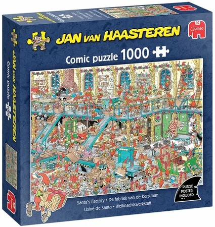 Kerstpuzzel Jan van Haasteren Santa's Factory 1000 stukjes