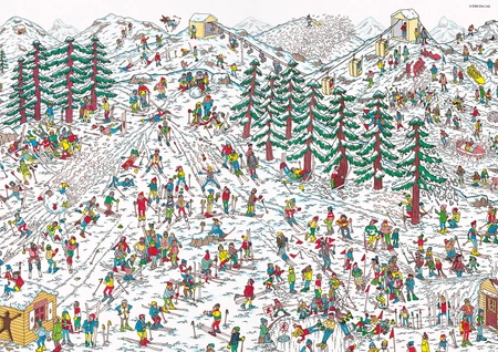 Puzzel Xms Where's Wally Ski - afbeelding 2