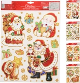 Raamstickers Kerst 42X30cm (1 stuk, div. soorten)