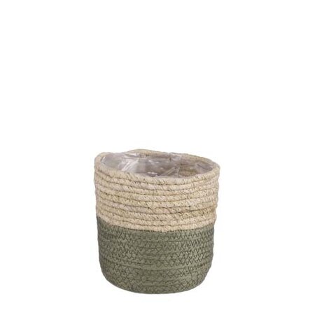 Rachel mand rond groen - h14xd14cm