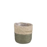 Rachel mand rond groen - h14xd14cm