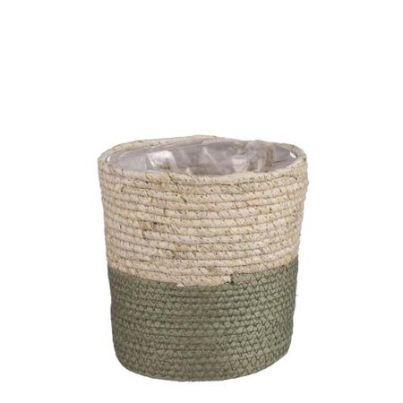 Rachel mand rond groen - h18xd18cm