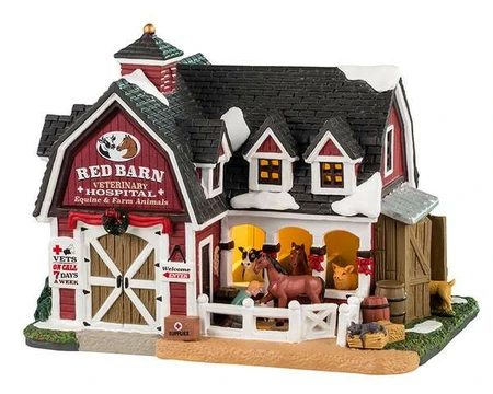 Lemax Red Barn Veterinary Hospital + 4,5 Volt Adapter - U